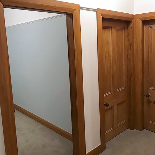 Woodstained doors in Lower Hutt